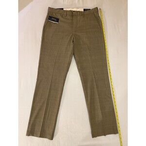 Polo Ralph Lauren Straight Fit Glen Plaid Dress Pants Men 33x32 Brown NWT